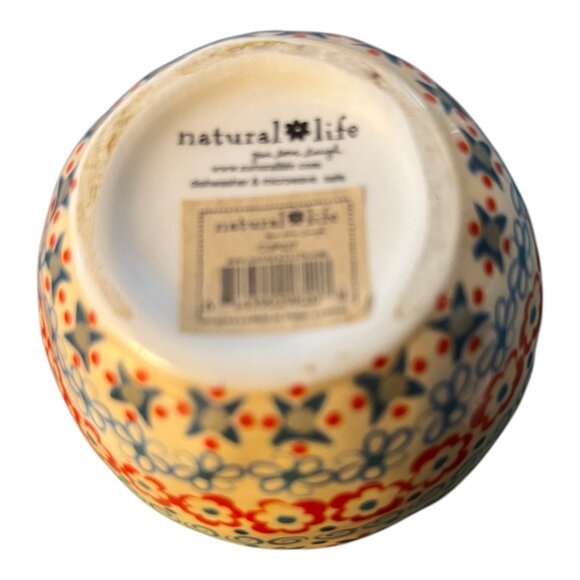 NATURAL LIFE Stoneware Cup Stop Smile Breathe Life Is Beautiful Boho Floral Gift - Picture 11 of 14